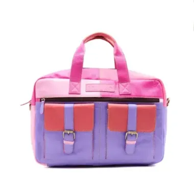 MARY - Briefcase Bag (pink and purple)