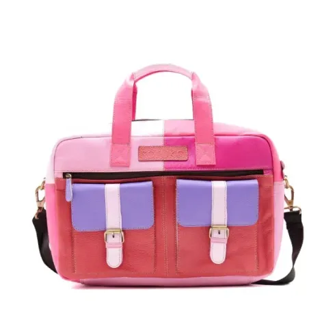 MARY - Briefcase Bag (pink and purple)