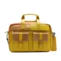 MARY - Briefcase Bag (yellow and orange)