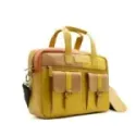 MARY - Briefcase Bag (yellow and orange)