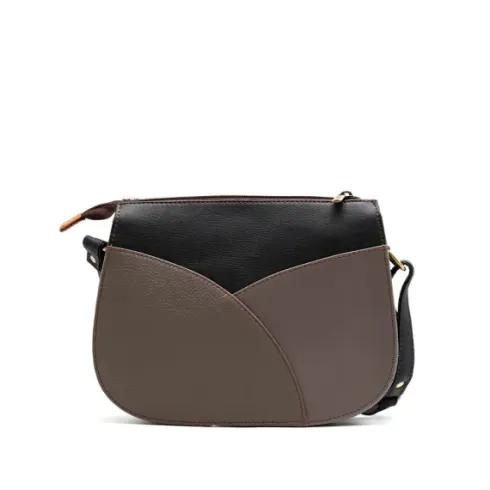 APRIL - Medium Crossbody bag (Black/Brown)