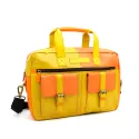 MARY - Briefcase Bag (yellow and orange)